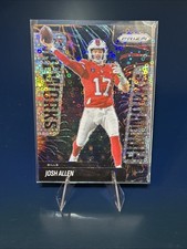 Josh Allen Fireworks No Huddle SILVER Disco! 2025 Prizm #23 Buffalo Bills