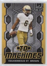 2018 Leaf Draft TD Machines Gold Equanimeous St Brown #TD-07 12hh