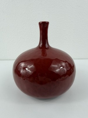 Global Views Blood Red Flask Vase 6''