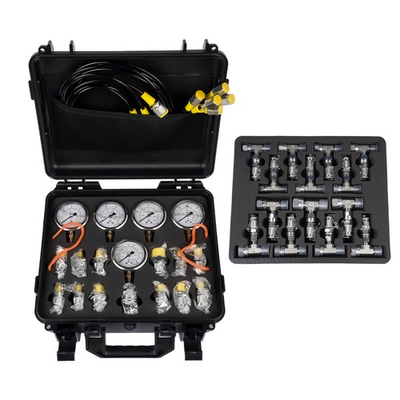 #ad #ad 5 Gauges 5 Hoses 13 Couplings 14 Tee Connectors Hydraulic Pressure Test Kit $129.99