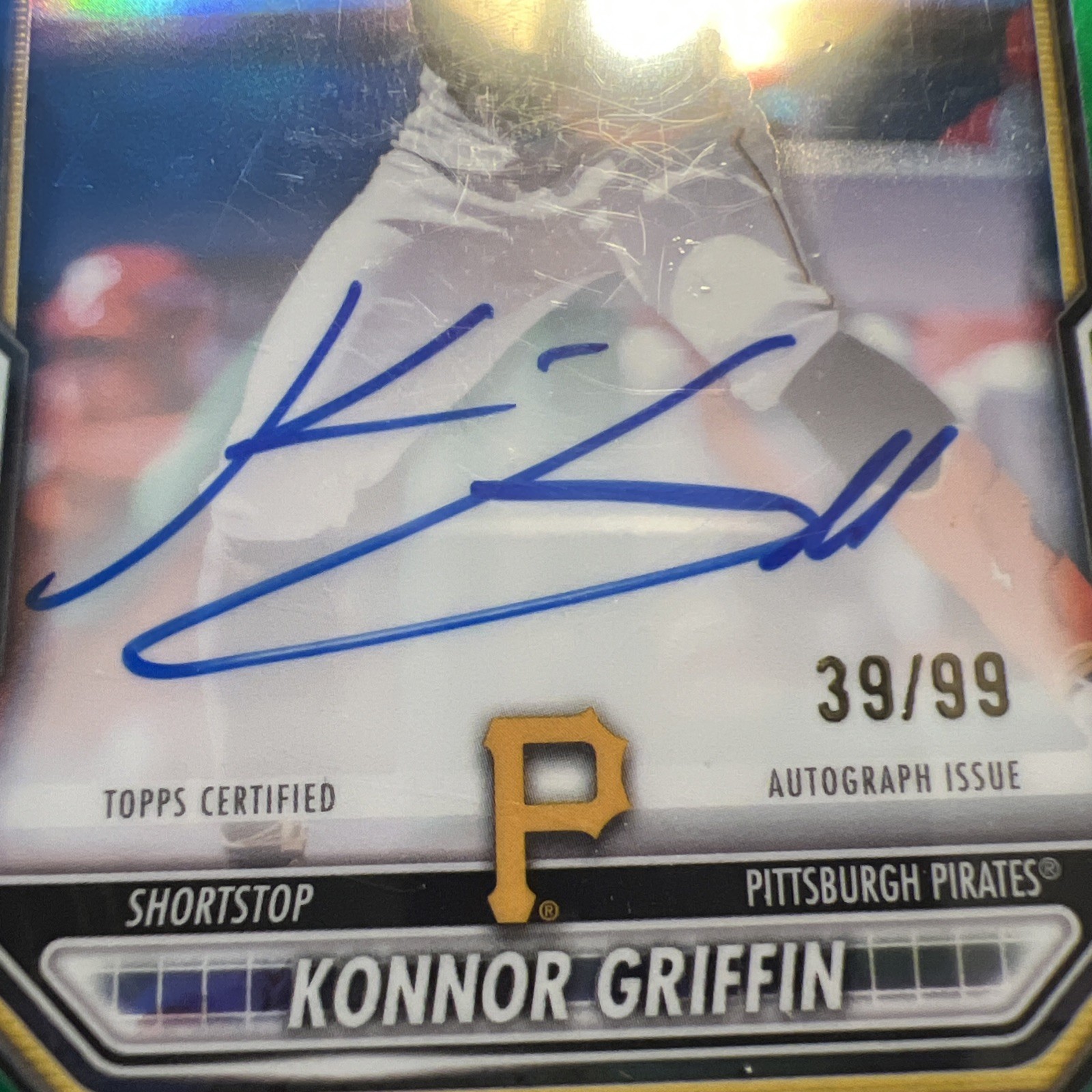 2026 Bowman Chrome Konnor Griffin True Green chrome Auto /99 view 3