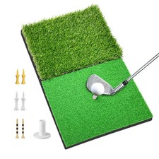 Tappetino Pieghevole Golf Colpire Pratica Set Due Prati 60x40cm, Verde 