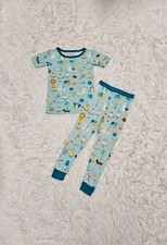 Little Sleepies BLUE PARTY ANIMALS Two Piece Pajamas SIZE 3T NWOT NEW