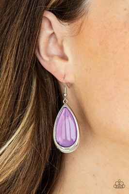 A World To Seer Purple Earrings Paparazzi New
