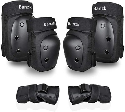 Adult Knee Pads Elbow Pads Wrist Guards for Adult Kids 6 in 1 Protective Gear Se