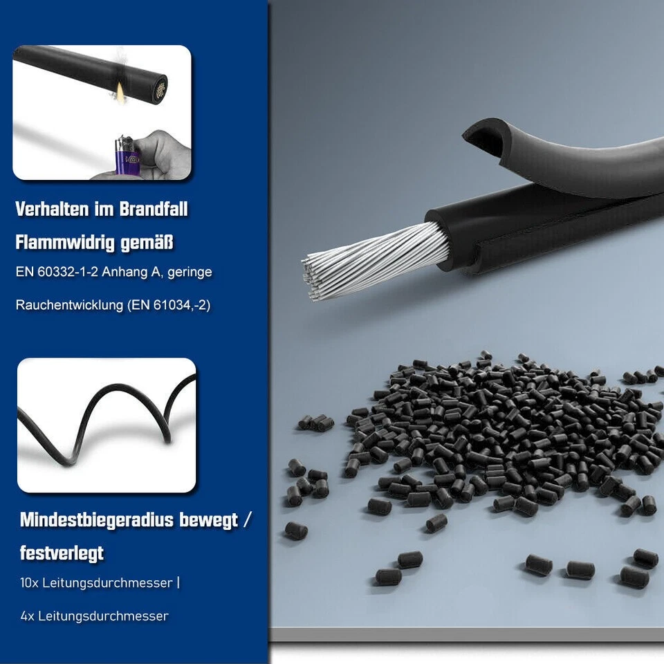 Solarkabel 6mm2 4mm2 Photovoltaik PV-Kabel Solarleitung 6mm² 4mm² 100M-25M - Bild 3 von 4