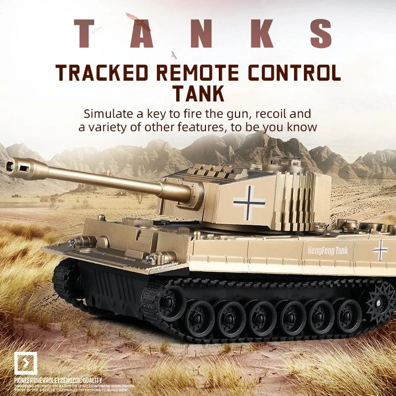 Remote Control Tank RC Military War Battle USA M1 Leopard 2 Electric Toy Gift - Image 3 of 4