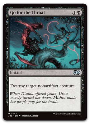 Go for the Throat #447 (NM) Foundations Jumpstart J25 Magic MTG