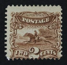 CKStamps: US Stamps Collection Scott#113 2c Pictorial Mint Small Part Gum