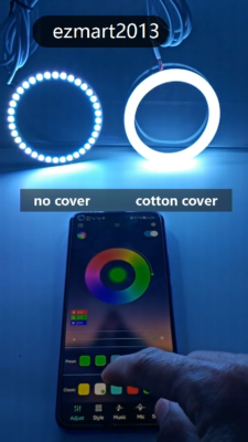 rin 2 ♡ For Kawasaki Ninja ZX14R ZZR1400 Multi Color RGB LED Angel Eyes