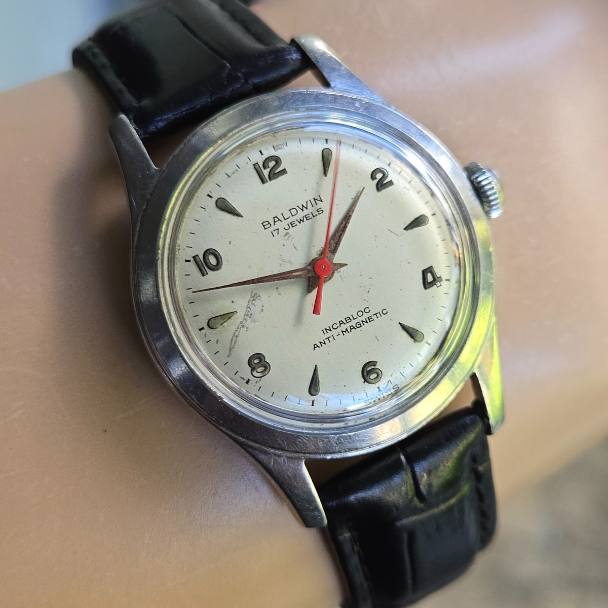 Vintage BALDWIN men's manual wind watch ETA 2370 17Jewels swiss