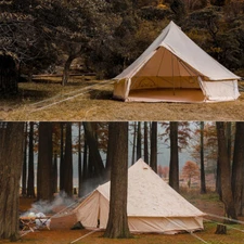 Outdoor Luxury Oxford Camping Bell Tent Survival Hunt Glamping 16FT/5M Sport New