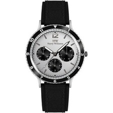HARRY WILLIAMS "WEMBLEY" MULTIF. PELLE BLACK/SILVER HW-2576M/01 - (€ 159)