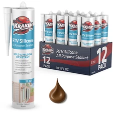 Kraken Bond RTV Silicone All Purpose, 10.1oz 12 Pack – Brown