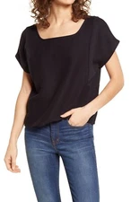 Madewell Boxy Square Neck Tee L139341 Womens Size S