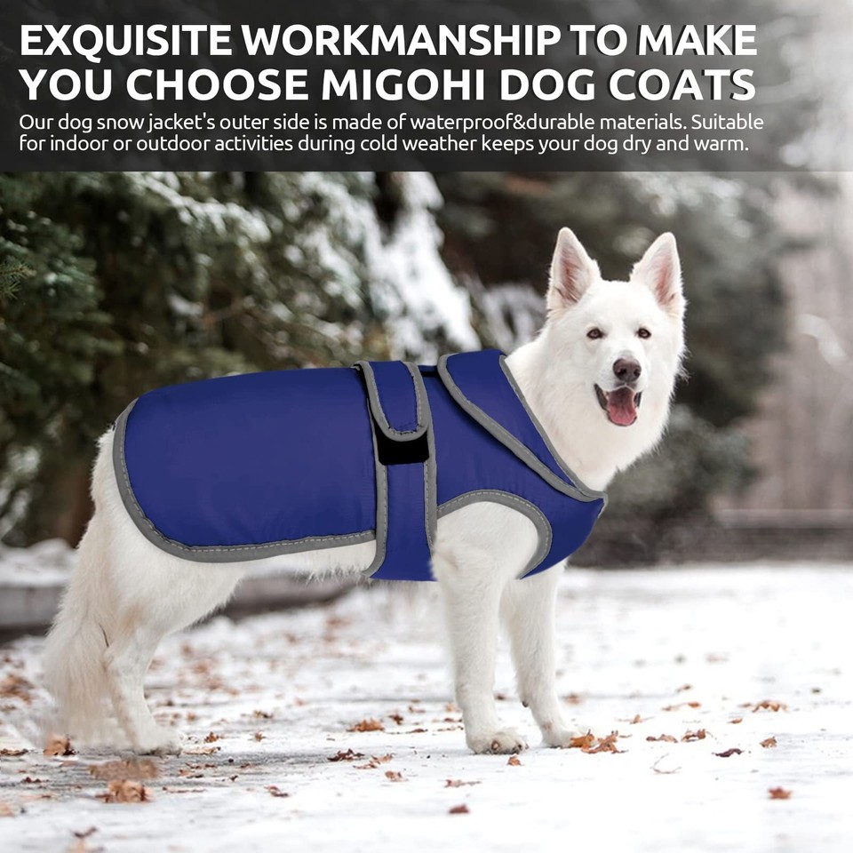 MIGOHI Reflective Dog Coat Cold Weather Warm Dog Jacket Waterproof