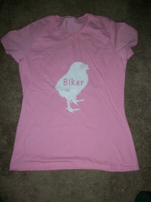  LADIES   ''BIKER CHICK''  CLASSIC  T    BY PORT & CO   ...    SIZE SMALL