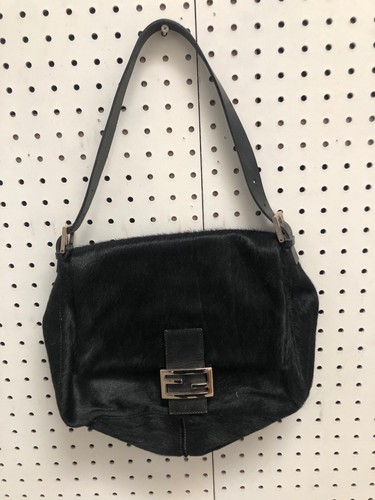 FENDI MAMA BAGUETTE BLACK PONY HAIR
