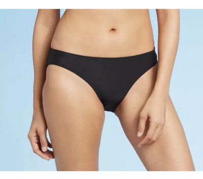 black medium coverage bikini bottoms