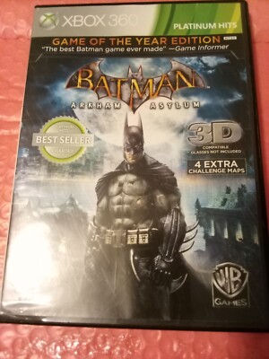 Batman: Arkham Asylum  GOTY EDITION (Microsoft Xbox 360, 2010) Complete In Box C