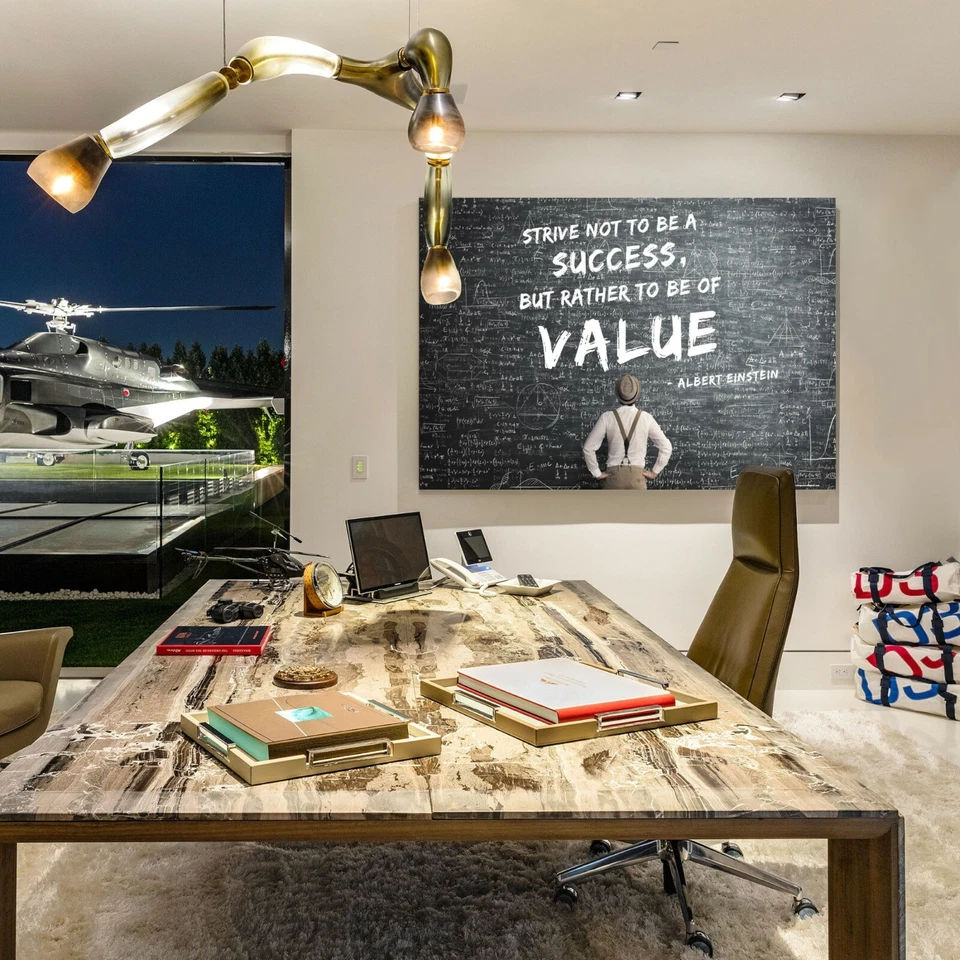 ALBERT EINSTEIN Bussiness Success Home Work Art Decor Motivation POSTER CANVAS - Image 3 of 4