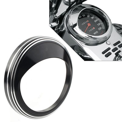 Fit Harley Road King Custom 5'' Speedometer Gauge Bezel Cover Trims Ring Visor