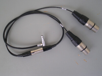 ARRI Alexa Mini Audio Input Breakaway Cable from Lemo 5 Pin Right Angle /2 XLR3F