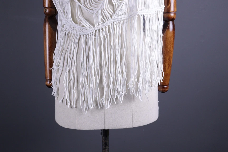 Camisa Top Denim & Supply Ralph Lauren Blanca Encaje Sin Mangas Talla L Foto 3 de 4