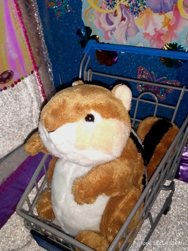 🦄Ganz /Webkinz "Chipmunk" Brown White Squirrel w/ Striped Back HM217 9" Plush! - Picture 6 of 12