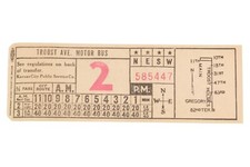 Kansas Power & Light Bus Transfer Troost Ave. Motor Bus