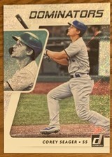 COREY SEAGER, 2021 DONRUSS DOMINATORS FOIL CARD, MINT ! BASEBALL STAR !
