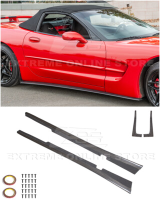 For 97-04 Chevrolet Corvette C5 | ZR1 Carbon Fiber Side Skirts Rocker Panel Pair
