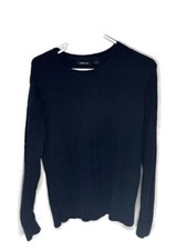 Claiborne Dark Blue Knit Crew Neck Cotton Men's Sweater Size Small S
