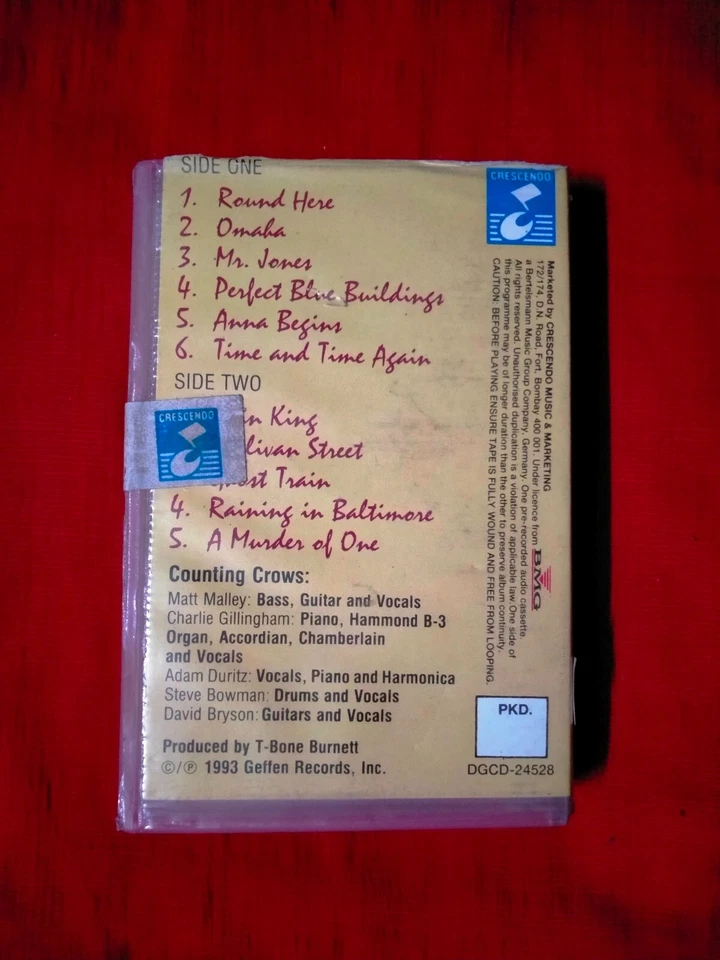Counting Crows August And Everything After RARE Cassette tape INDIA Clamshell - Image 3 of 4