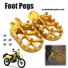 Dirt Bike Foot Pegs Footrest CNC Gold For RM125 RM250 RM250Z RMX250 DRZ400 400SM