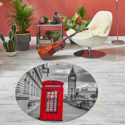 3D Telephone Booth ZHUA530 Game Non Slip Rug Mat Photo Carpet Assaf Frank Zoe