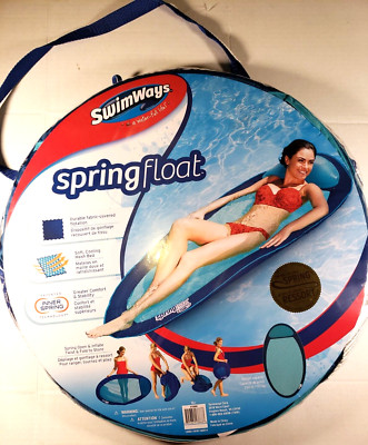 Swimways Spring Float Soft Cool Mesh Bed with Exterior Float Ages 15+   250 lbs