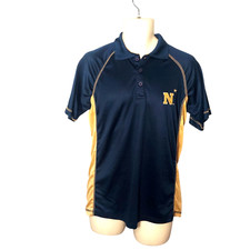 Navy Midshipmen Mens Polo Shirt Size Small Blue Gold Piping Stitched Logo New