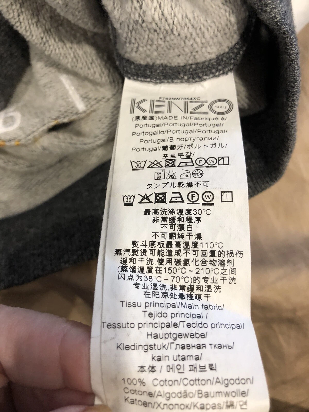 Felpa Kenzo Donna Grigia Taglia S