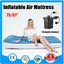 lunvon outdoor airbed air mattress inflatable built-in pump carry bag twin queen