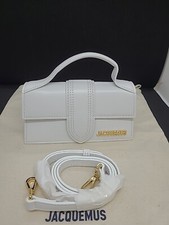 New Jacquemus Le Bambino Leather Crossbody Bag White
