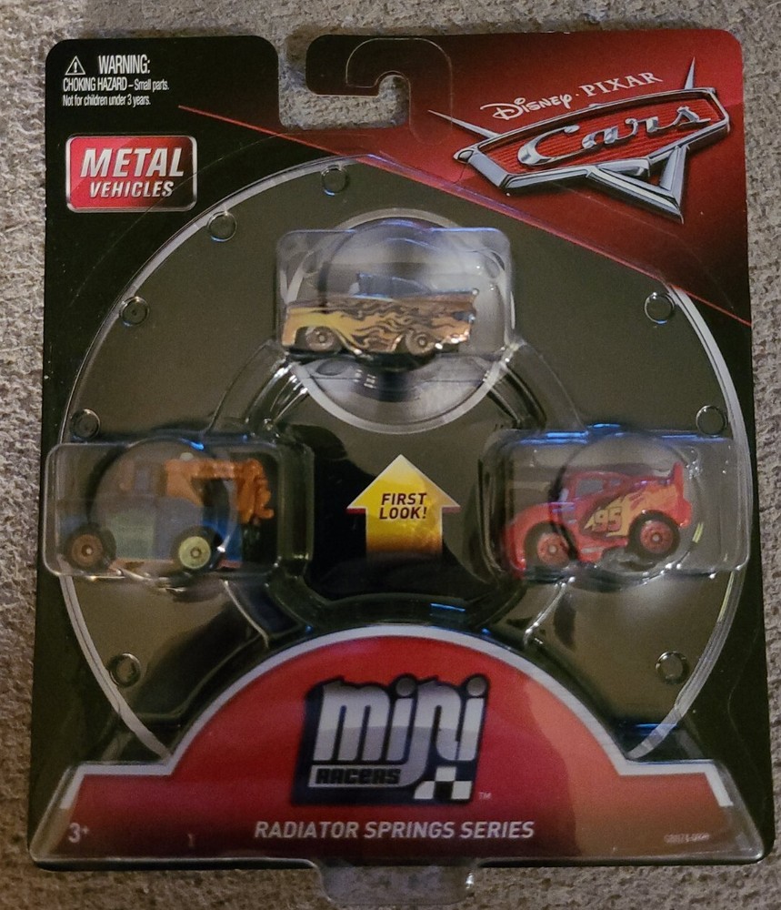 DISNEY PIXAR CARS MINI RACERS Radiator Springs Gold Ramone Mater & Lightning NEW