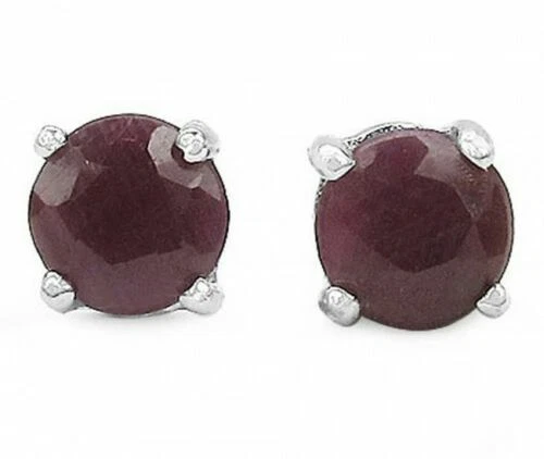 Orecchini di lusso in argento sterling pietra principale rubino