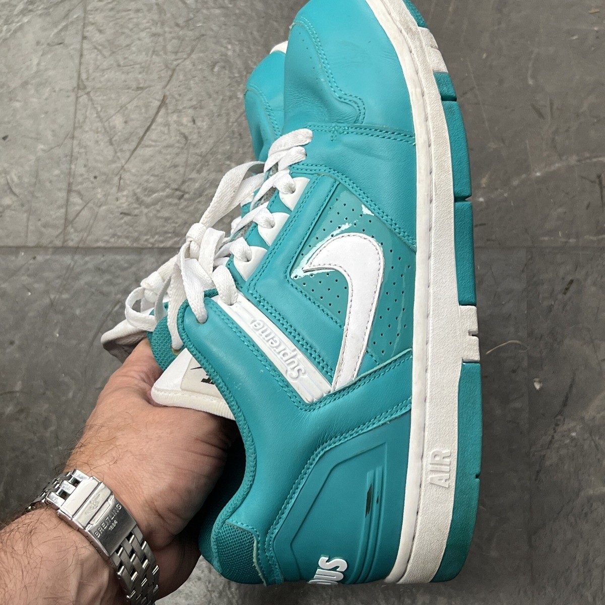2017 Nike SB Supreme Air Force 2 'Supreme' New Emerald/White Size
