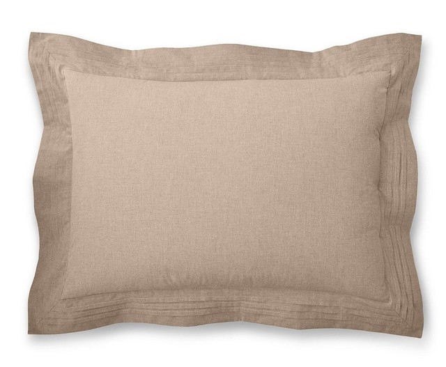 Ralph Lauren Modern Icons Roth Taupe Brown King Pillow Sham 20x36in for