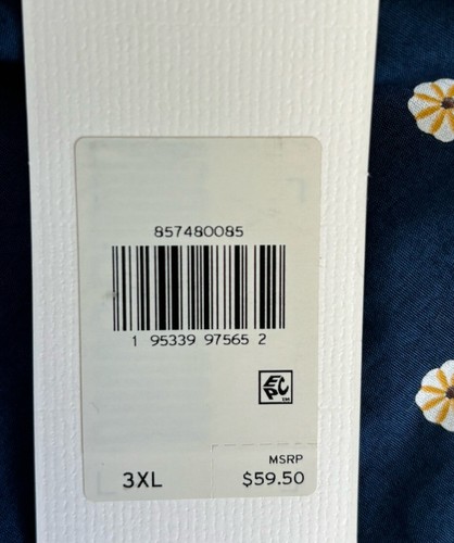 NWT Levi’s Button Up Long Sleeve Shirt. Blue Cotton MSRP $60 3XL - Picture 5 of 9
