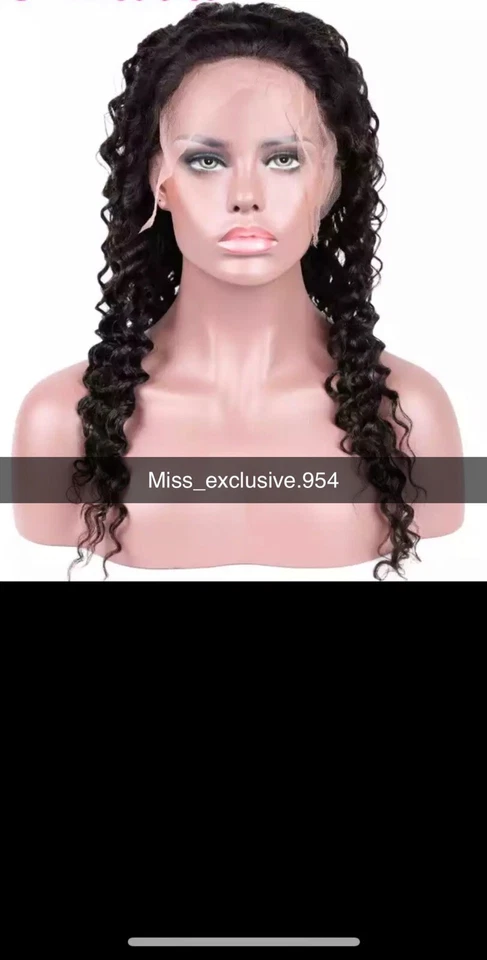 Best Swiss 蕾丝前假发深波处女人类头发假发全蕾丝婴儿头发 p — 第 2/2 张图片