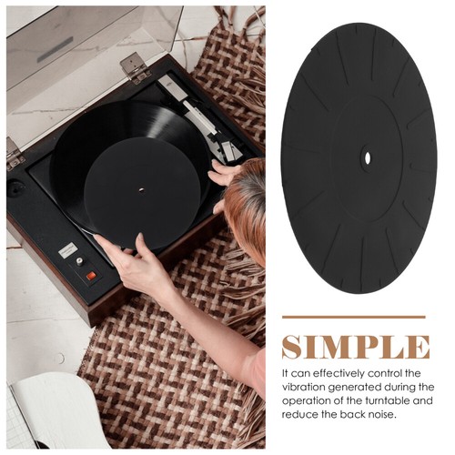 Record Player Accessory Non-slip Mat Silicone Turntable Pad Vinyl Slipmat - Imagen 11 de 12