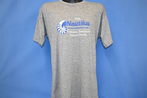 vtg 80s NAUTILUS SPORTS MEDICAL FITNESS SEMINAR RAYON TRI BLEND 1984 t-shirt M - Picture 2 of 5