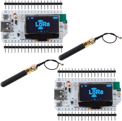 915MHz LoRa SX1262 Boards with Type-C, OLED Display & Antennas - 2Pcs Included